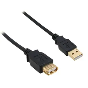 Verlängerungskabel USB Stecker/Buchse Schwarz 2m USB 2.0 Verlängerungskabel USB Stecker/Buchse Schwarz 2m USB 2.0