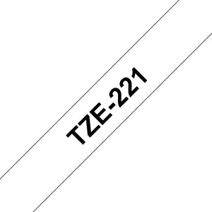 Schriftband TZe-221 schwarz auf weiß 9mmx8m laminiert Schriftband TZe-221 schwarz auf weiß 9mmx8m laminiert
