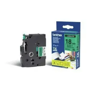 TZe 741 laminiertes Band schwarz auf grün 1 Rolle 1,8cmx8m TZe 741 laminiertes Band schwarz auf grün 1 Rolle 1,8cmx8m