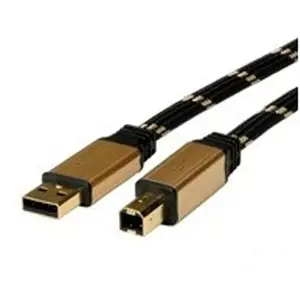 USB 2.0 Verbindungskabel Stecker A/Stecker B vergoldet 3m USB 2.0 Verbindungskabel Stecker A/Stecker B vergoldet 3m
