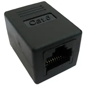RJ-45 Kupplung ungeschirmt Cat.6 UTP schwarz RJ-45 Kupplung ungeschirmt Cat.6 UTP schwarz