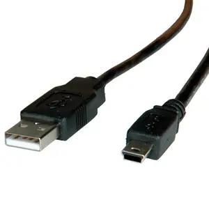 USB2.0 Anschlusskabel USB Typ A Stecker/USB 5pin mini Stecker schwarz 0,8m USB2.0 Anschlusskabel USB Typ A Stecker/USB 5pin mini Stecker schwarz 0,8m