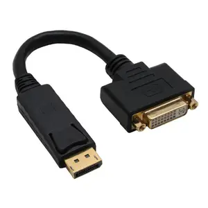 Adapter DisplayPort/DVI-D (Dual Link) Stecker/Buchse Schwarz 0,20m Adapter DisplayPort/DVI-D (Dual Link) Stecker/Buchse Schwarz 0,20m