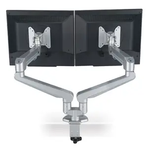 LCD-Doppelarm, Tischmontage, Gasfeder, 5 Gelenke LCD-Doppelarm, Tischmontage, Gasfeder, 5 Gelenke