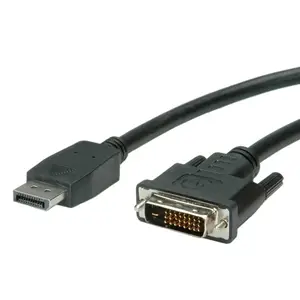 Videokabel DisplayPort/DVI-D Stecker/Stecker Schwarz 5m Videokabel DisplayPort/DVI-D Stecker/Stecker Schwarz 5m