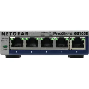 ProSafe Plus GS105Ev2 Gigabit Ethernet Switch 5x10/100/1000 ProSafe Plus GS105Ev2 Gigabit Ethernet Switch 5x10/100/1000