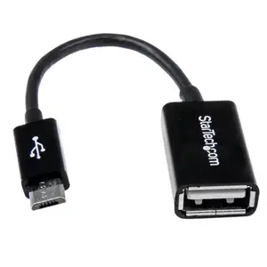 Adapter Micro USB auf USB Stecker/Buchse 0,12m Schwarz Adapter Micro USB auf USB Stecker/Buchse 0,12m Schwarz