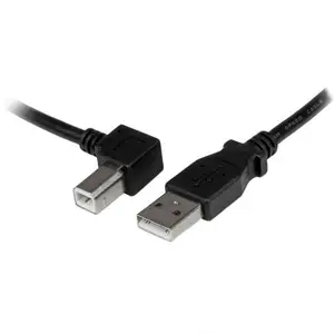 USB Kabel links abgewinkelt USB-A/USB-B Stecker/Stecker Schwarz 1m USB Kabel links abgewinkelt USB-A/USB-B Stecker/Stecker Schwarz 1m