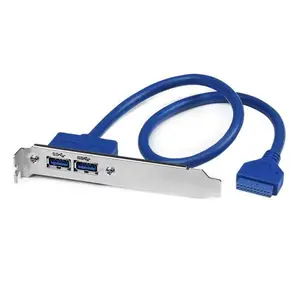 2 Port USB 3.0 A Buchse Slotblech Adapter 2 Port USB 3.0 A Buchse Slotblech Adapter