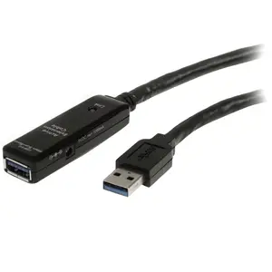 USB Verlängerungskabel USB-3.0/USB-3.0 Männlich/Weiblich Schwarz 10m USB Verlängerungskabel USB-3.0/USB-3.0 Männlich/Weiblich Schwarz 10m
