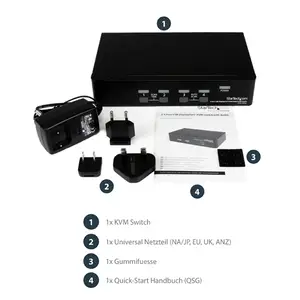 DisplayPort USB KVM Switch/Umschalter mit Audio 4 Port DisplayPort USB KVM Switch/Umschalter mit Audio 4 Port