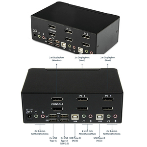 StarTech DisplayPort USB KVM Switch 2 Po