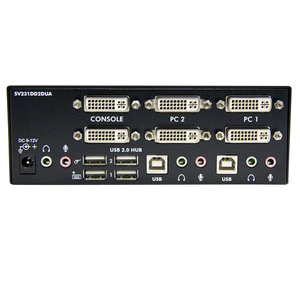 StarTech DVI KVM USB Switch DVI Umschalter with USB Hub 2 Port