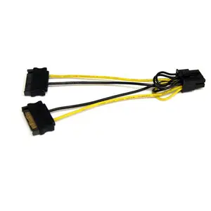 SATA Strom auf 8 pin PCI Express Stromkabel 15cm SATA Strom auf 8 pin PCI Express Stromkabel 15cm