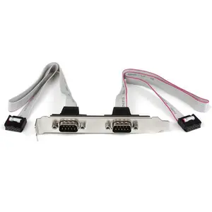 2 Port Seriell DB9 Slotblech mit 10 Pin Pinheader Kabel 2 Port Seriell DB9 Slotblech mit 10 Pin Pinheader Kabel