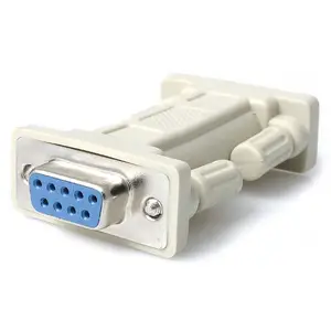 DB9 RS232 Serial Null Modem Adapter Buchse/Buchse weiß DB9 RS232 Serial Null Modem Adapter Buchse/Buchse weiß