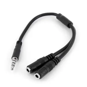 3,5 mm Klinke Audio Y-Kabel Stecker/Buchse Schwarz 3,5 mm Klinke Audio Y-Kabel Stecker/Buchse Schwarz