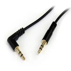 Audiokabel rechts gewinkelt 3,5mm/3,5mm Stecker/Stecker Schwarz 0,30m Audiokabel rechts gewinkelt 3,5mm/3,5mm Stecker/Stecker Schwarz 0,30m
