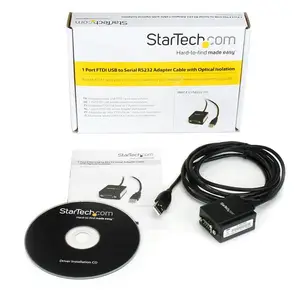 StarTech 1 Port FTDI USB to RS232 adaptorcable black 2,5 m StarTech 1 Port FTDI USB to RS232 adaptorcable black 2,5 m