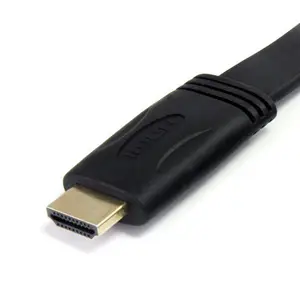 flaches High Speed HDMI Kabel mit Ethernet Stecker/Stecker schwarz 5m flaches High Speed HDMI Kabel mit Ethernet Stecker/Stecker schwarz 5m