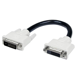 DVI-D Dual Link Verlängerungskabel DVI-D/DVI-D Stecker/Buchse Schwarz 0,15m