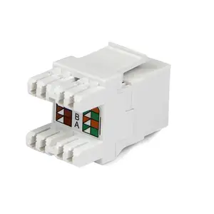 Cat6 Keystone Modul 180° Ethernet RJ45 Wanddose Typ 110 Weiß Cat6 Keystone Modul 180° Ethernet RJ45 Wanddose Typ 110 Weiß