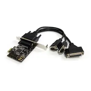 2S1P PCI Express Schnittstellenkarte - PCIe Seriell / Parallel Karte mit Breakout Kabel 2S1P PCI Express Schnittstellenkarte - PCIe Seriell / Parallel Karte mit Breakout Kabel