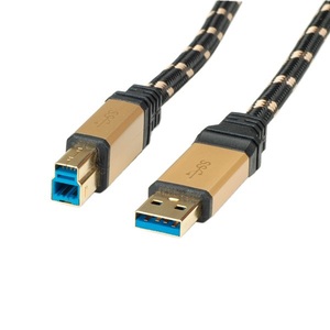 Gold Kabel USB-A/USB-B Stecker/Stecker 0,8m USB 3.0