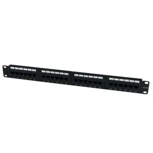 24-Port 1HE Rackmount Cat6 Patch Panel schwarz 24-Port 1HE Rackmount Cat6 Patch Panel schwarz