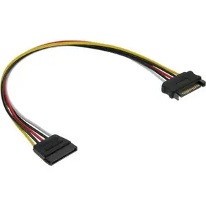Strom Verlängerung intern SATA Stecker/Buchse 0,5 m Strom Verlängerung intern SATA Stecker/Buchse 0,5 m