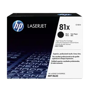 Toner 81X, Black, up to 25000 sheets, for LaserJet Enterprise Flow M630z, M630dn, M630f, M630h Toner 81X, Black, up to 25000 sheets, for LaserJet Enterprise Flow M630z, M630dn, M630f, M630h