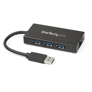 StarTech 3-Port USB 3.0 Hub with Gigabit Ethernet adaptor NIC StarTech 3-Port USB 3.0 Hub with Gigabit Ethernet adaptor NIC