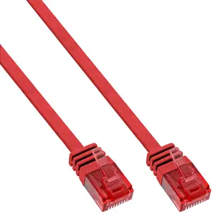 Patchkabel flach, U/UTP, Cat.6, rot, 1m Patchkabel flach, U/UTP, Cat.6, rot, 1m