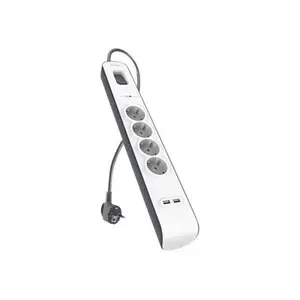 Surge Plus Überspannungsschutz, 4-Fach mit 2 x universal USB Ladeport, 2,4 A, 2 Meter Surge Plus Überspannungsschutz, 4-Fach mit 2 x universal USB Ladeport, 2,4 A, 2 Meter
