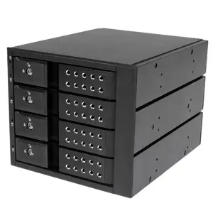 4-Bay Hot Swap Mobile Rack für 8,9cm(3,5") SAS II/SATA III schwarz 4-Bay Hot Swap Mobile Rack für 8,9cm(3,5") SAS II/SATA III schwarz