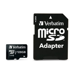 Premium microSDXC Card 128 GB Class 10 UHS-I incladaptor