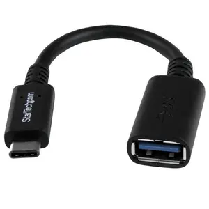 StarTech USB 3.1 C to USB 3.1 A adaptor plug/socket black 0,15 m StarTech USB 3.1 C to USB 3.1 A adaptor plug/socket black 0,15 m