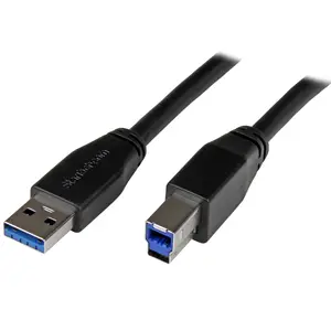 USB Kabel USB-B/USB-A Männlich/Männlich Schwarz 5m USB Kabel USB-B/USB-A Männlich/Männlich Schwarz 5m