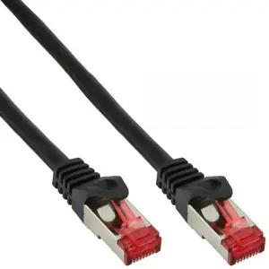 Patch Cable RJ-45 S/FTP Cat6 Black 0,3 m Patch Cable RJ-45 S/FTP Cat6 Black 0,3 m