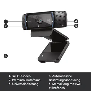 C920 HD Pro Webcam USB black C920 HD Pro Webcam USB black