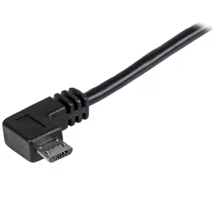 Micro USB Lade/Sync Kabel Stecker/Winkelstecker schwarz 2m Micro USB Lade/Sync Kabel Stecker/Winkelstecker schwarz 2m