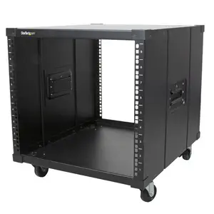 Mobiles Server Rack mit Griffen rollbarer Serverschrank Schwarz Mobiles Server Rack mit Griffen rollbarer Serverschrank Schwarz