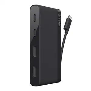 4-Port USB-C Travel Hub (2x USB A, 2x USB C), schwarz 4-Port USB-C Travel Hub (2x USB A, 2x USB C), schwarz