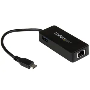 USB-C auf Gigabit Netzwerkadapter mit extra USB Stecker/Buchse USB-C auf Gigabit Netzwerkadapter mit extra USB Stecker/Buchse
