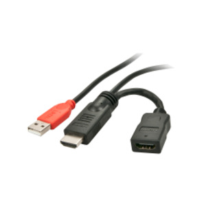 HDMI M/F Stromeinspeisungsadapter mit USB Typ A Stecker ca. 15 m
