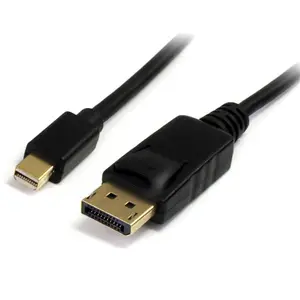 3m Mini DisplayPort 1.2 auf DisplayPort Adapterkabel Stecker/Stecker schwarz 3m 3m Mini DisplayPort 1.2 auf DisplayPort Adapterkabel Stecker/Stecker schwarz 3m