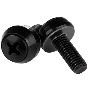 M6 x 12mm Montageschrauben Schwarz M6 x 12mm Montageschrauben Schwarz
