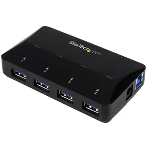4 Port USB 3.0 Hub plus dedizierter Ladeanschluss 1 x 2.4 A Port 4 Port USB 3.0 Hub plus dedizierter Ladeanschluss 1 x 2.4 A Port