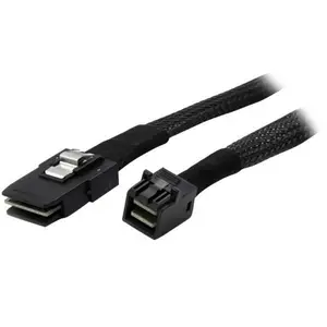 Internes Mini-SAS Kabel SFF-8087/SFF-8643 Stecker/Stecker Schwarz 1m Internes Mini-SAS Kabel SFF-8087/SFF-8643 Stecker/Stecker Schwarz 1m