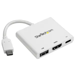 USB-C auf 4K HDMI Multifunktionsadapter mit Power Delivery und USB-A Anschluss Weiß USB-C auf 4K HDMI Multifunktionsadapter mit Power Delivery und USB-A Anschluss Weiß